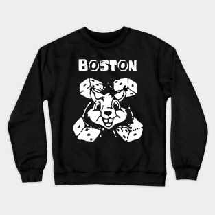 boston bunny dice Crewneck Sweatshirt